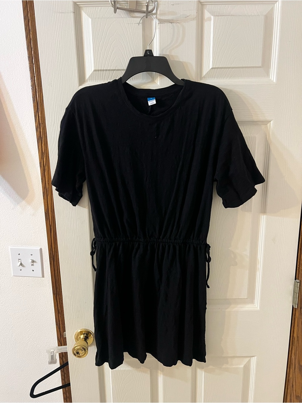 Old Navy Black Mini Dress with Adjustable cinched waist